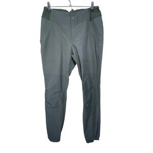 REI COOP Pants Women 8 Green Screen line Technical Nylon Stretch Hiking Climbing